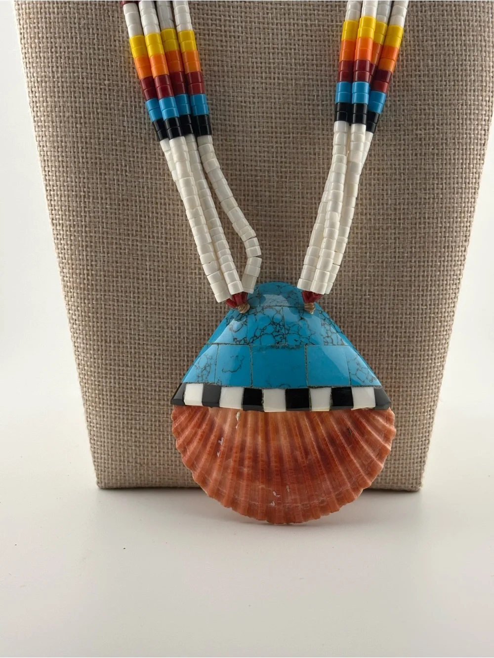 Santo Domingo Spiny Oyster Heishi Necklace